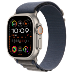 Apple Watch Ultra 2 - 49 mm - titanio - smartwatch con Alpine Loop - tessile - blu - dimensione della fascia: M - 64 GB - Wi-Fi, LTE, UWB, Bluetooth - 4G - 61.4 g